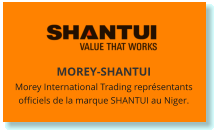 MOREY-SHANTUI Morey International Trading représentants officiels de la marque SHANTUI au Niger.